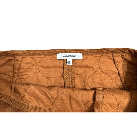Madewell Women's Corduroy Quilted Mini Skirt Size 12 - Picture 6 of 6